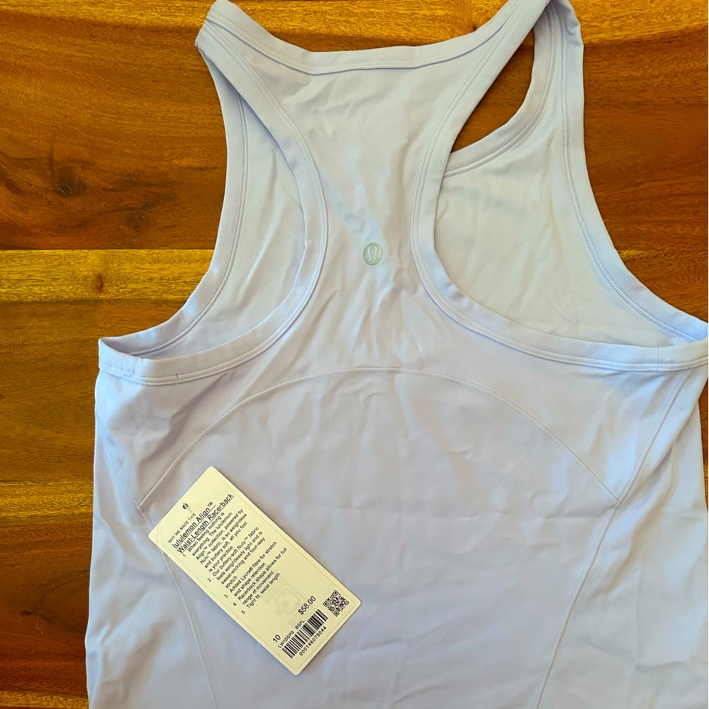 Light purple Align Waist-Length Racerback Tank Top